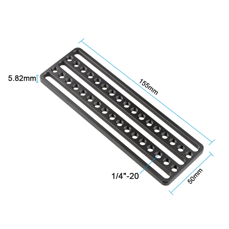CAMVATE Mounting Cheese Plate with  1/4" Thread Holes For Monitor Cage