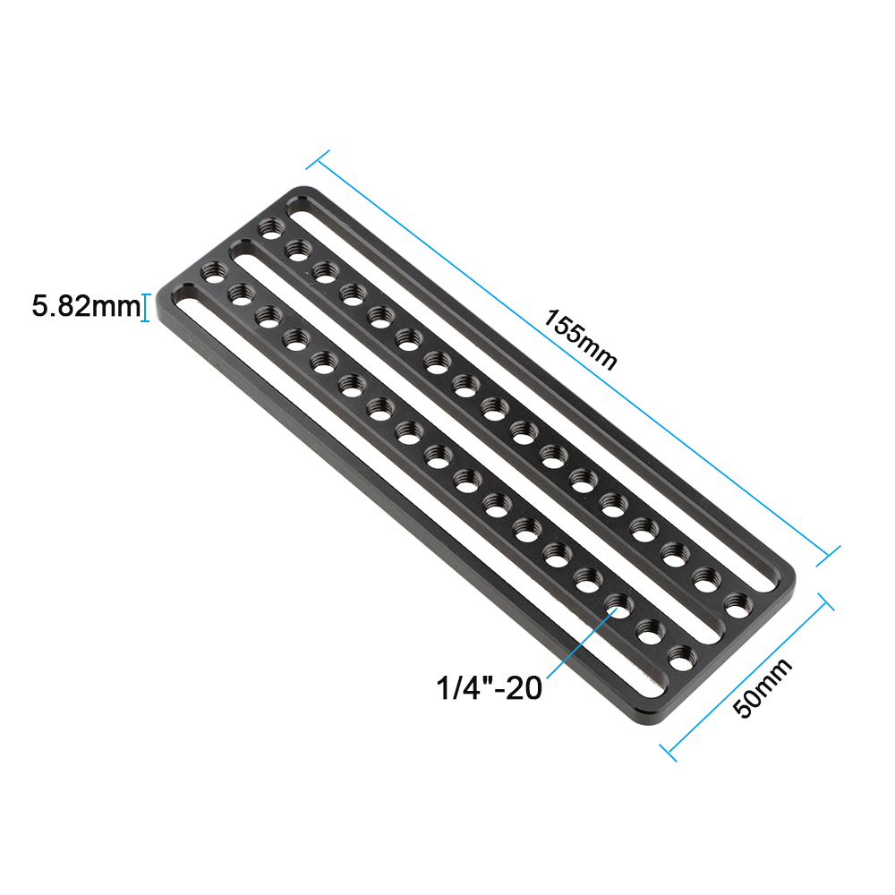 CAMVATE Mounting Cheese Plate with  1/4" Thread Holes For Monitor Cage