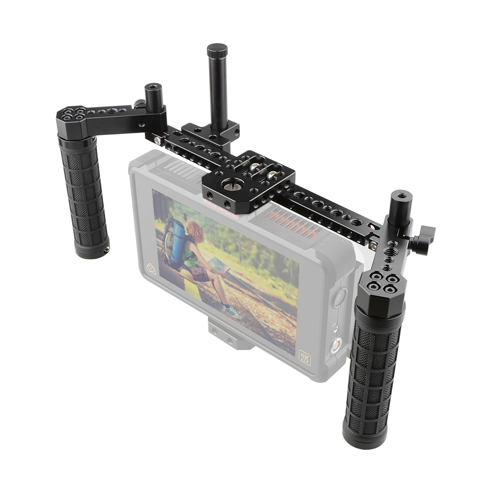 CAMVATE Monitor Cage Kit With Adjustable Handle Grips