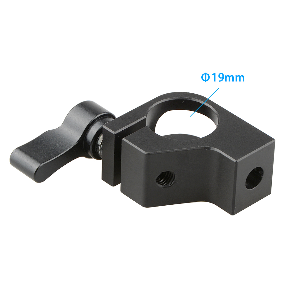 CAMVATE 19mm Rod Clamp With Thumb Knob (Black)
