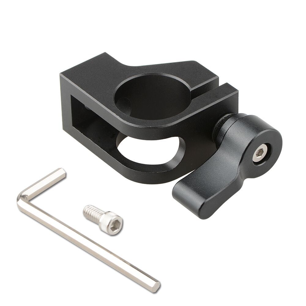 CAMVATE 19mm Rod Clamp With Thumb Knob (Black)