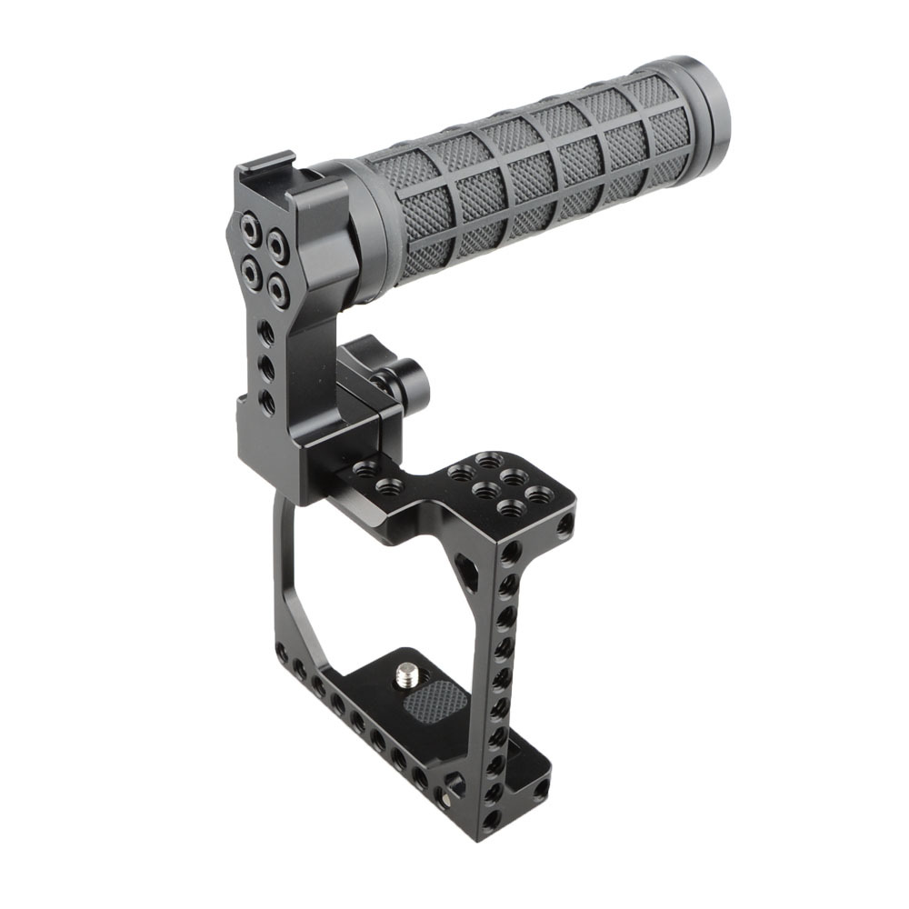 CAMVATE Small-sized DSLR Cage With Nato Top Handle For Sony A6000 /A6300 /A6400 /A6500 /A6600 & Canon Eos M