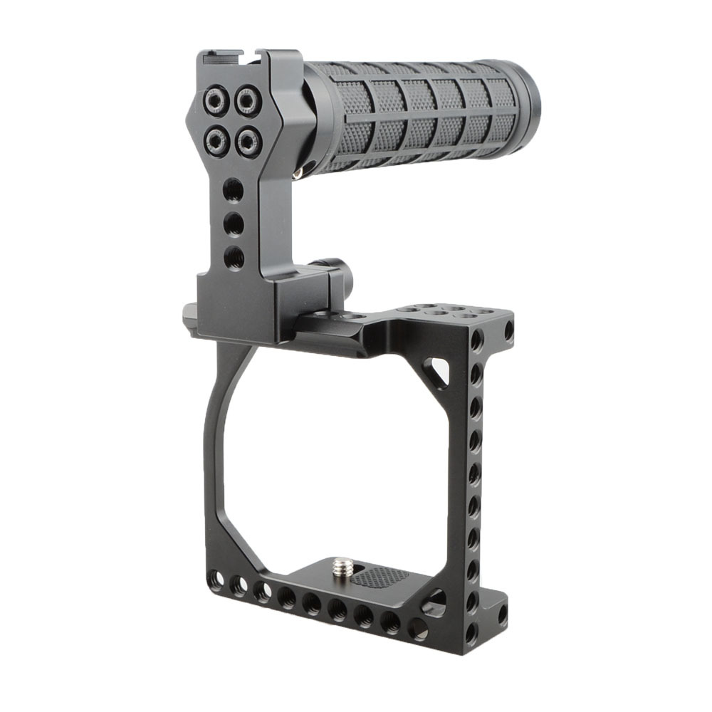 CAMVATE Small-sized DSLR Cage With Nato Top Handle For Sony A6000 /A6300 /A6400 /A6500 /A6600 & Canon Eos M