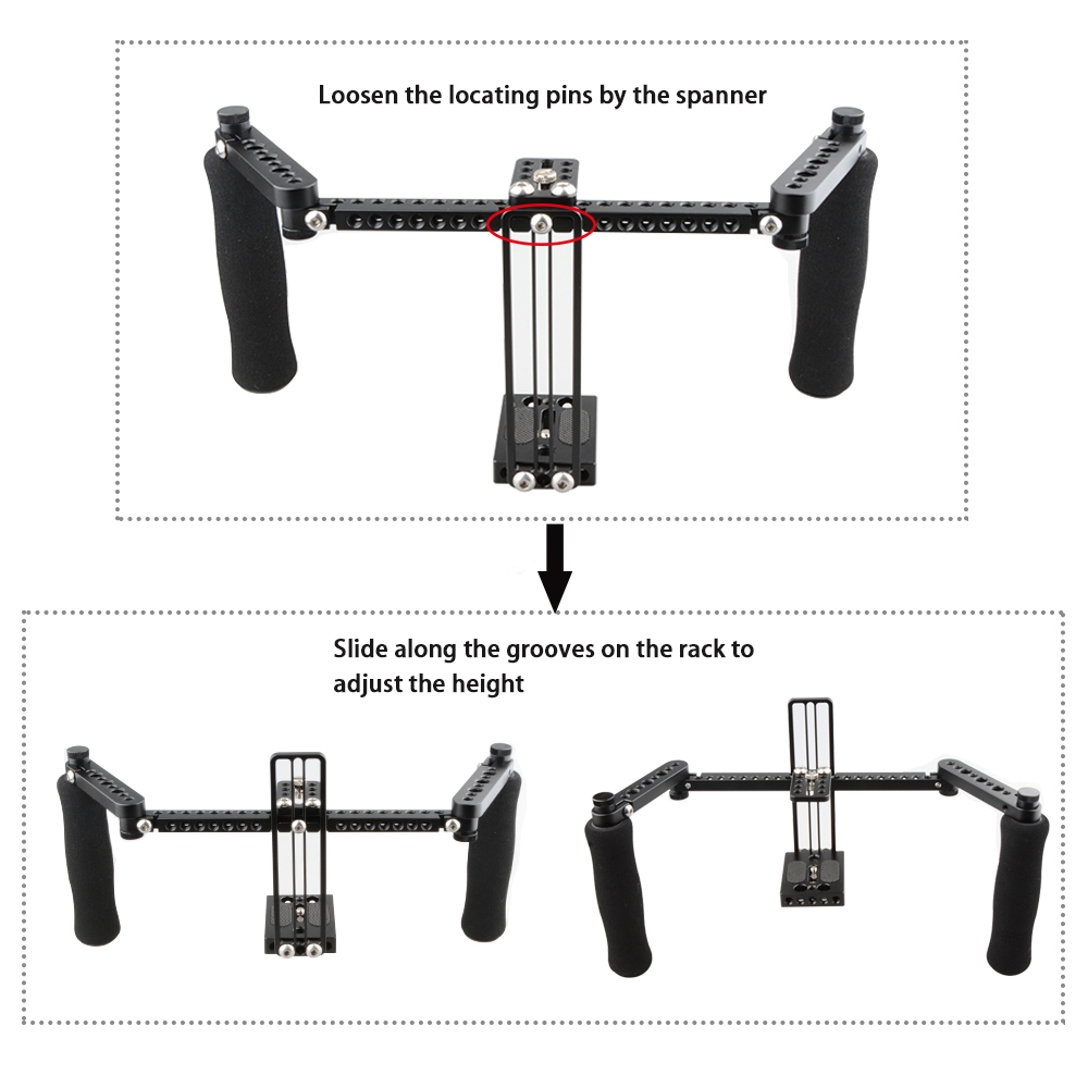 CAMVATE Concise Monitor Cage With Adjustable Sponge Handles