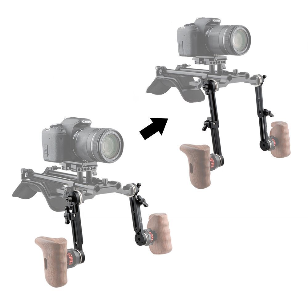 CAMVATE Adjustable Extension Arm With Double Rosette Mounts  (1 Pair)