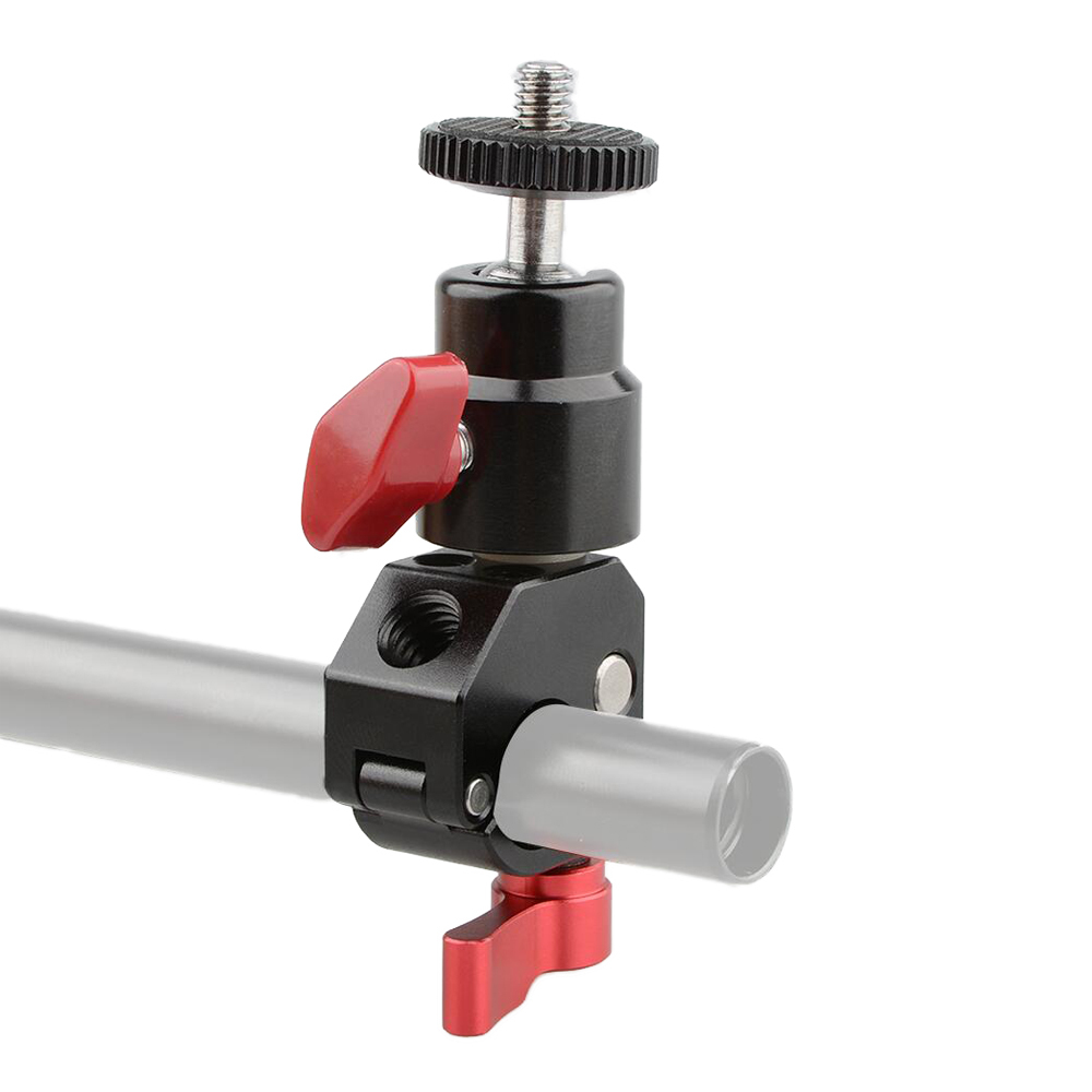 CAMVATE 15mm Quick Release Rod Clamp to Ball Head Mount