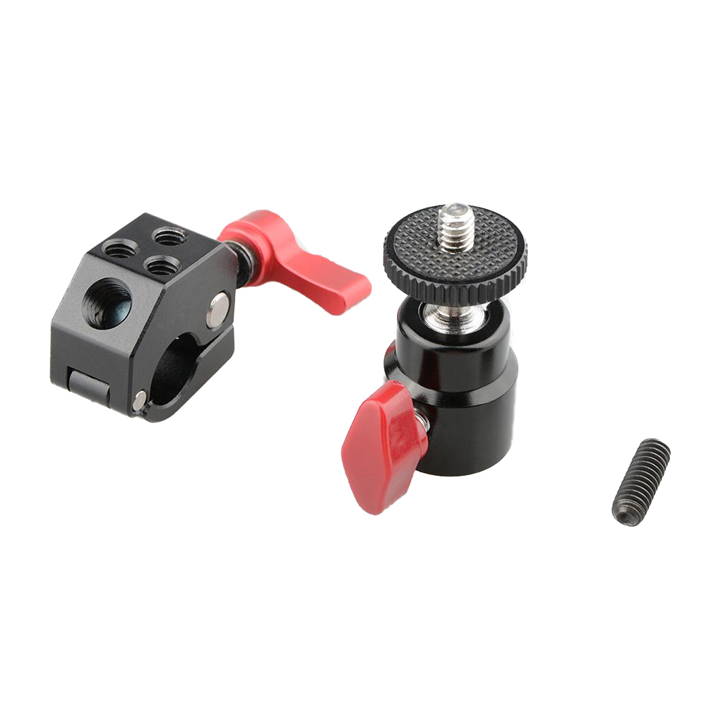 CAMVATE 15mm Quick Release Rod Clamp to Ball Head Mount