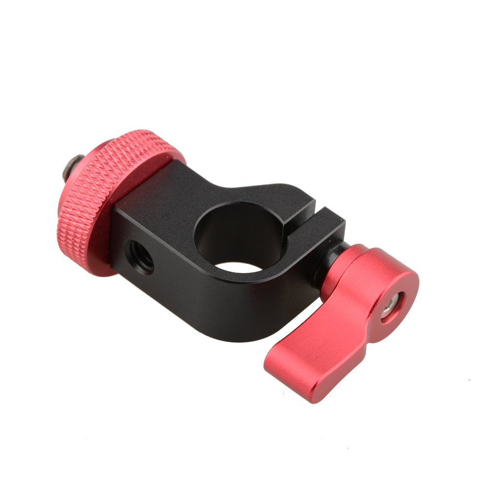 CAMVATE Single Hole 15mm Rod Clamp (Red Knob)
