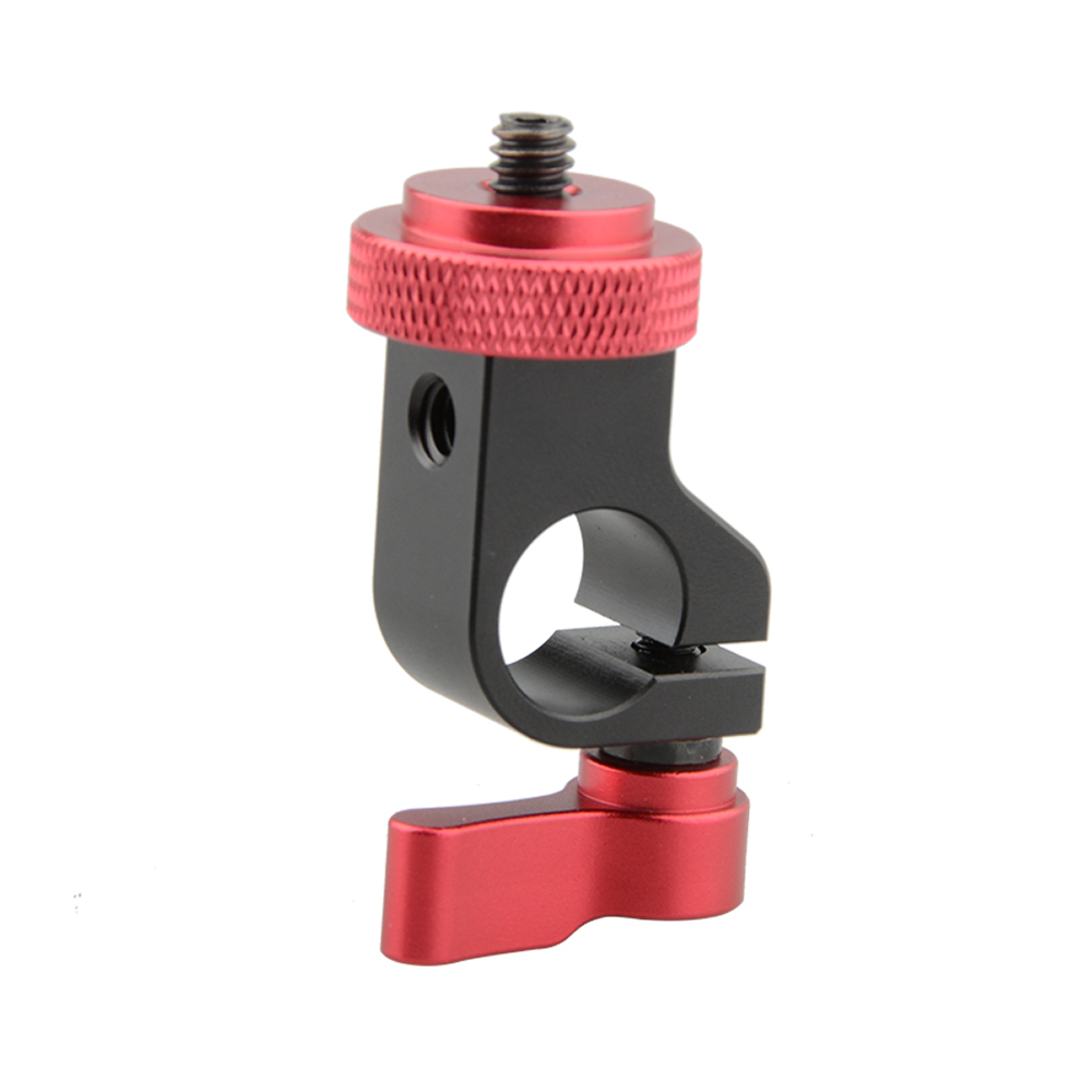 CAMVATE Single Hole 15mm Rod Clamp (Red Knob)