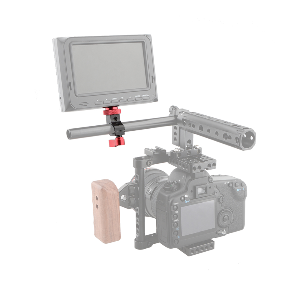 CAMVATE Single Hole 15mm Rod Clamp (Red Knob)