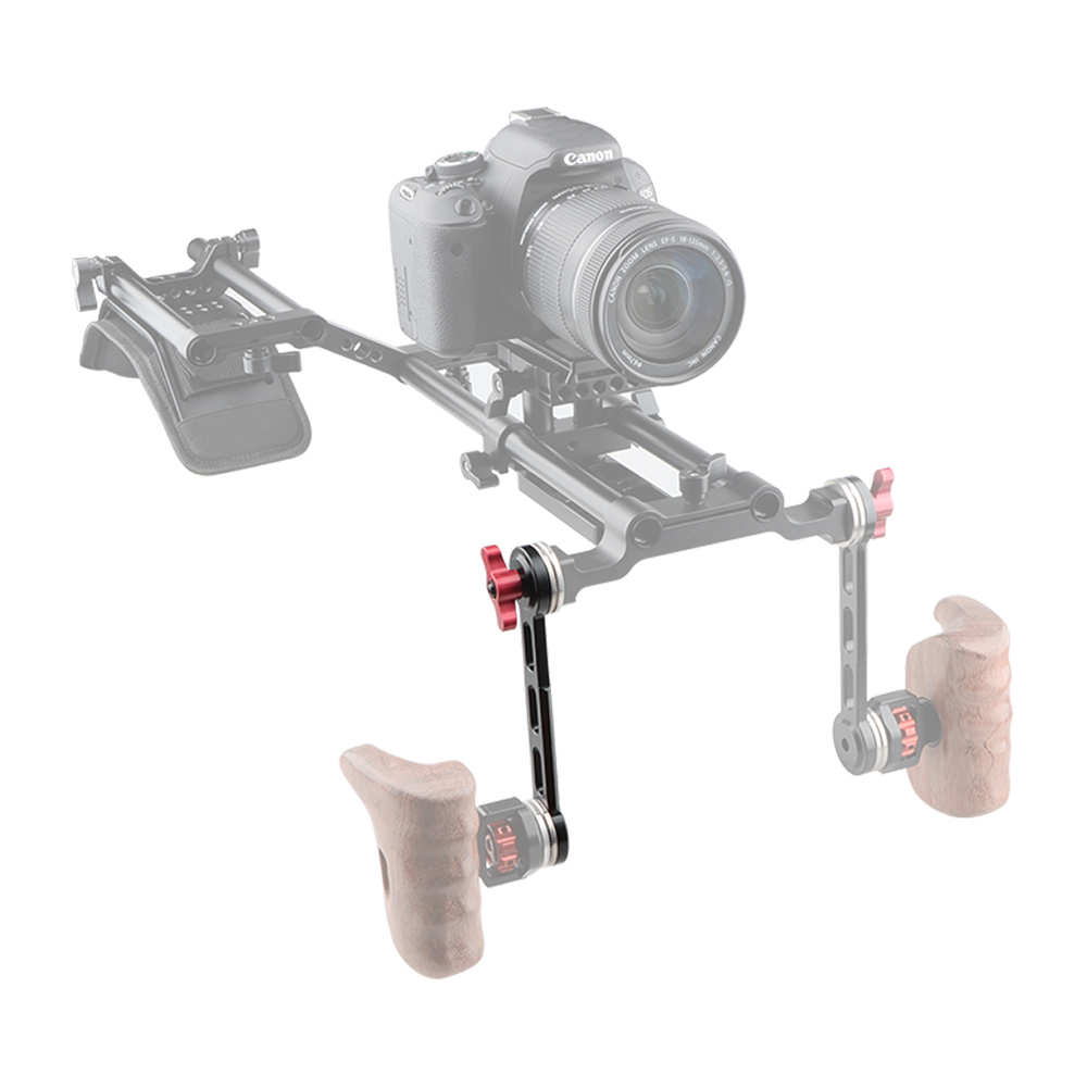 CAMVATE Nato Rail Rosette Extension Arm (Red Thumbscrew)