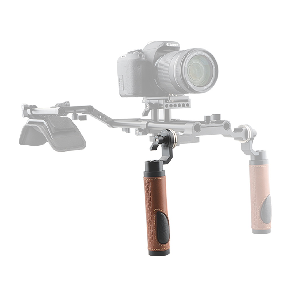 CAMVATE ARRI Style Rosette Handgrip (leather) for DSLR Handle Shoulder Rig