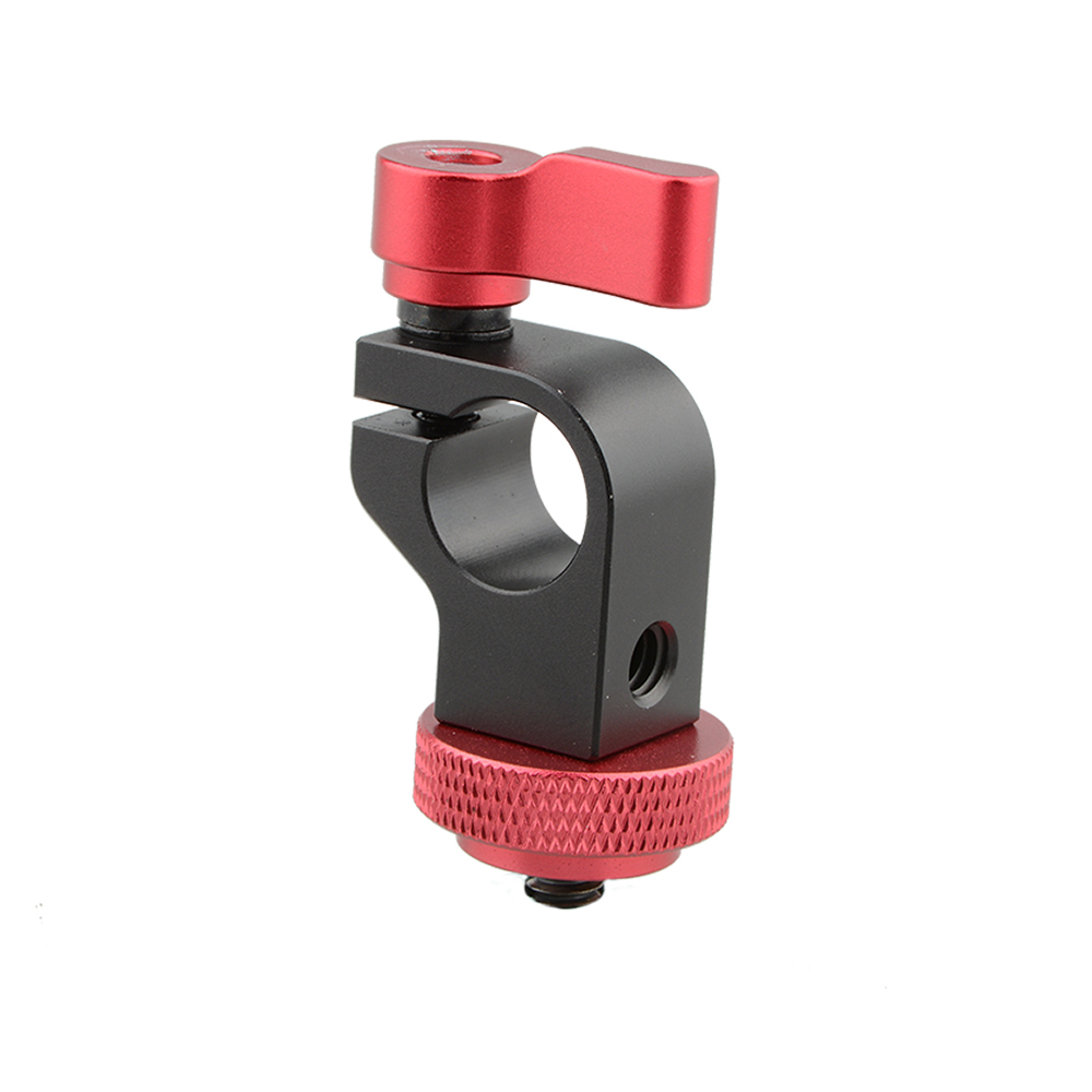 CAMVATE Single Hole 15mm Rod Clamp (Red Knob)