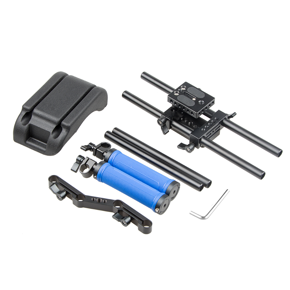 Dual Handgrip Shoulder Mount Support Rig Kit for DSLR Camera Camcorder