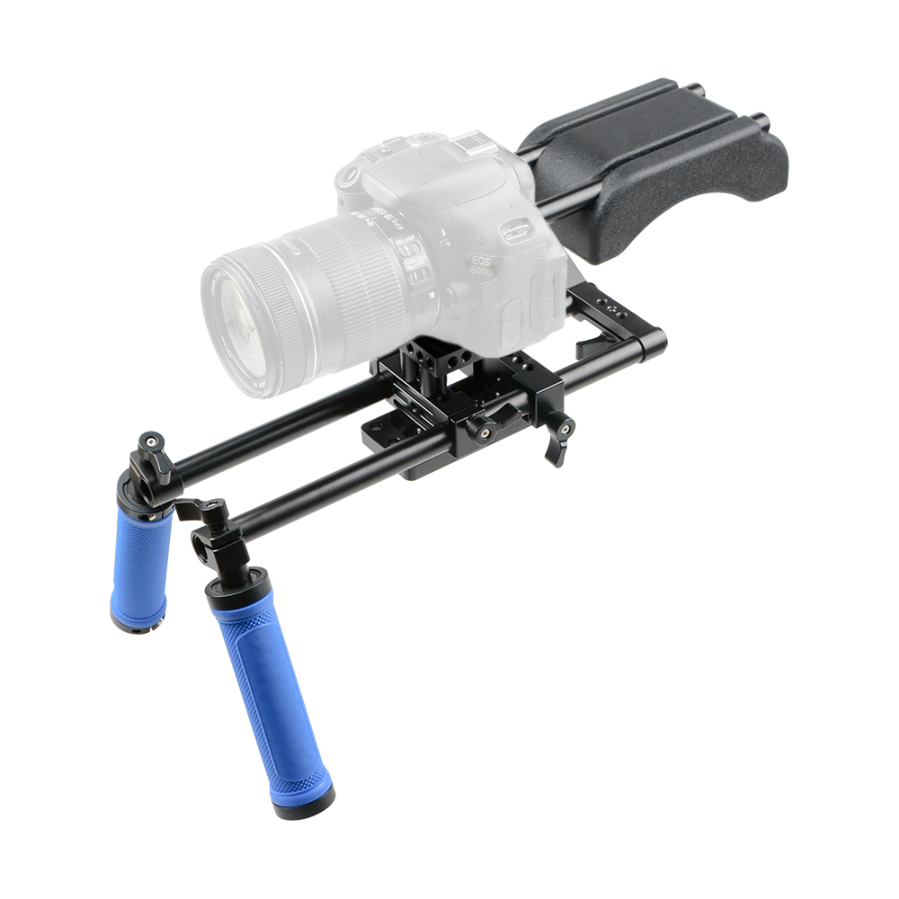 Dual Handgrip Shoulder Mount Support Rig Kit for DSLR Camera Camcorder