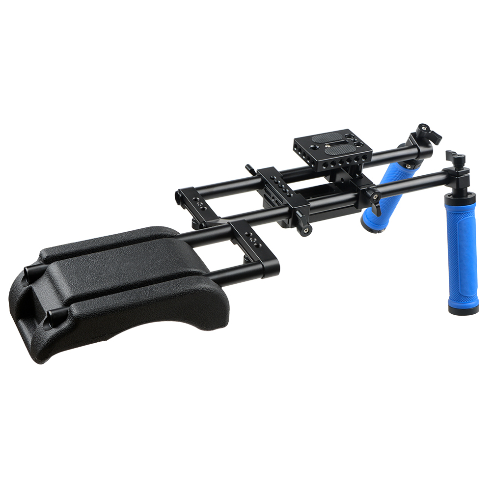 Dual Handgrip Shoulder Mount Support Rig Kit for DSLR Camera Camcorder