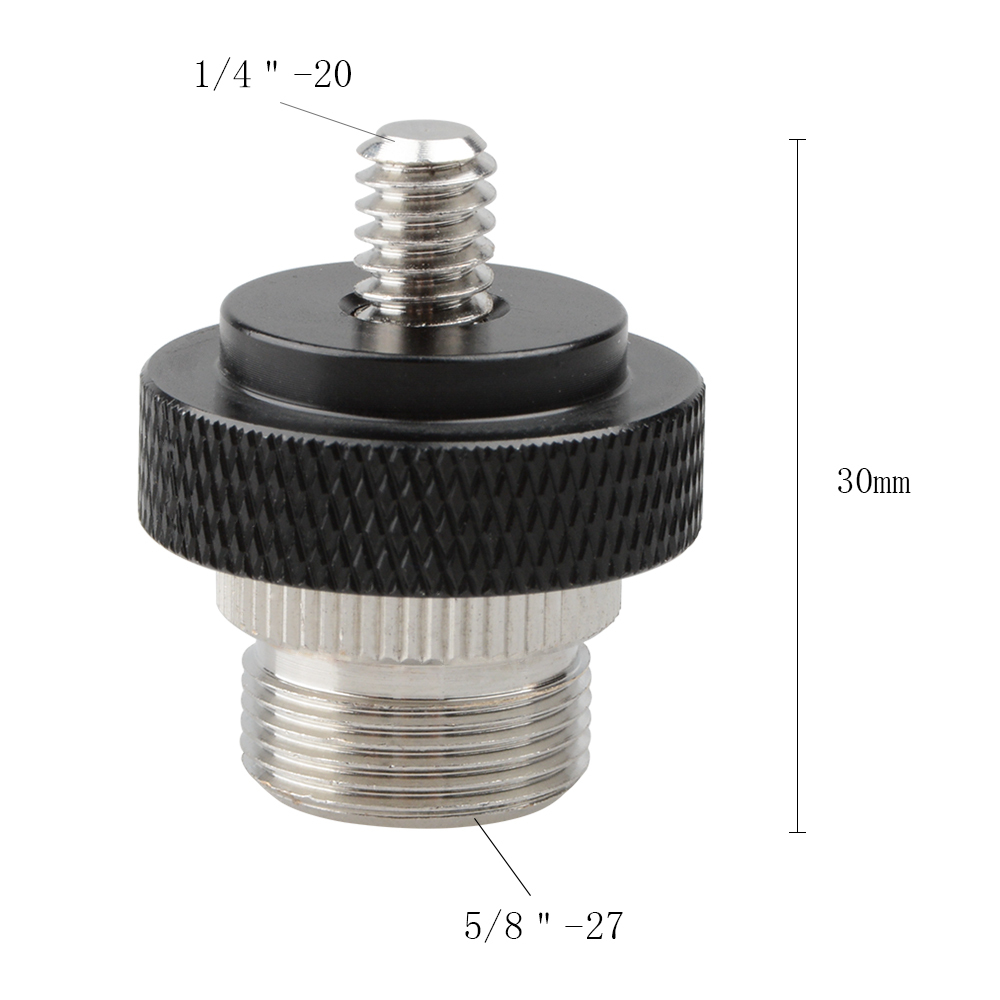 CAMVATE 5/8"-27 Male to 1/4" -20 Male Double-ended Screw Adapter