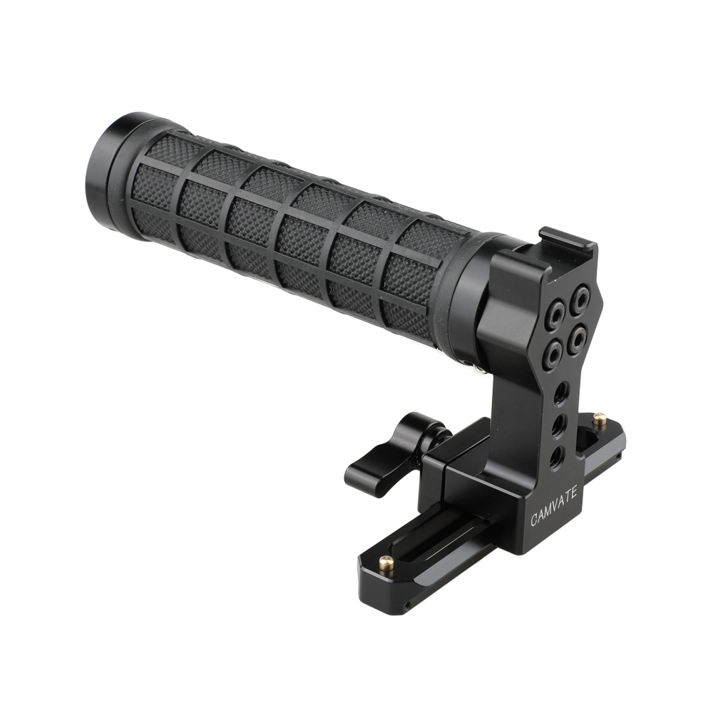CAMVATE Quick Release Handle (Black Rubber Grip) with 100mm NATO Rail
