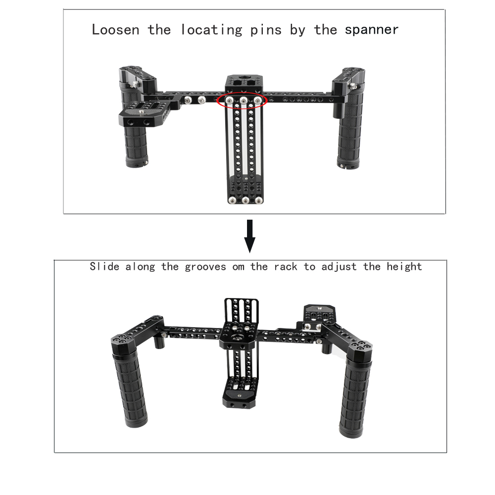 CAMVATE Director's Monitor Cage Kit with Mounting Plate (Adjustable)