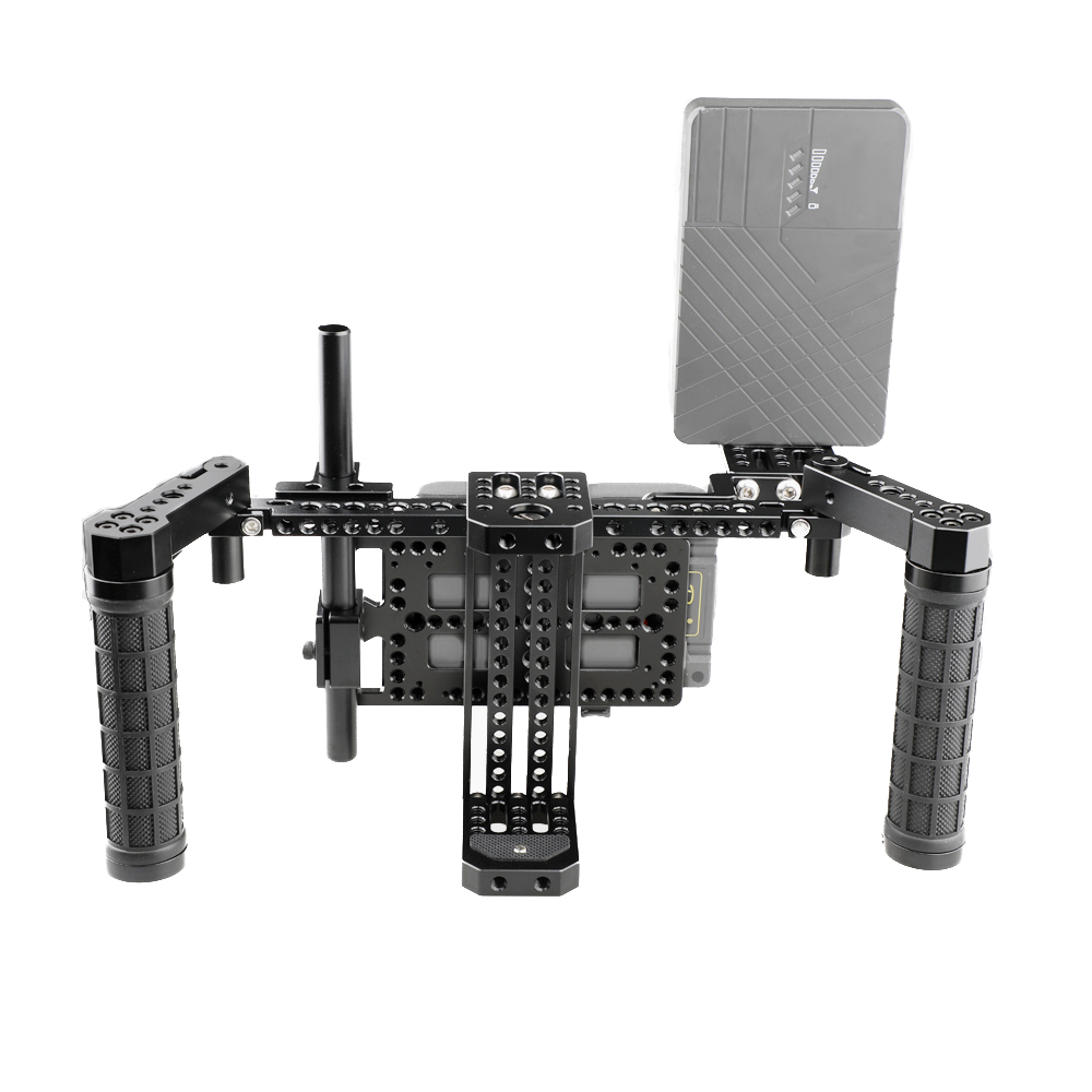 CAMVATE Director's Monitor Cage Kit with Mounting Plate (Adjustable)