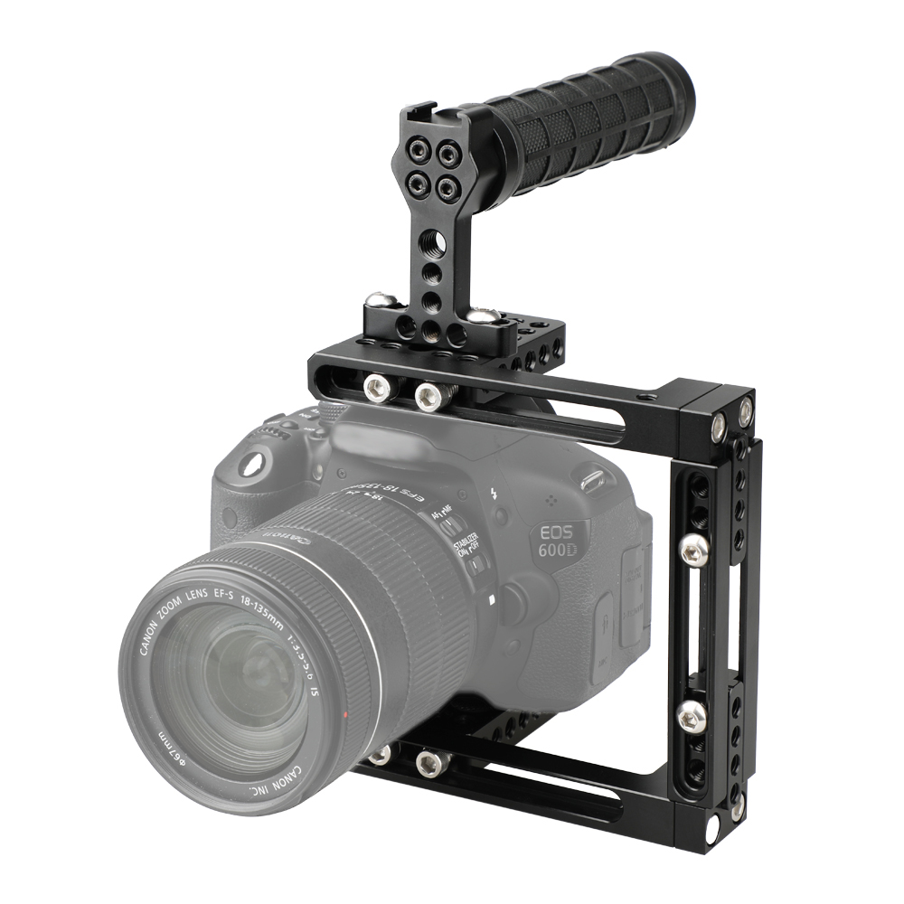Camera Cage With String CAMVATE Dual-use Adjustable Cage with Top Handle (Rubber),Camera Cage Kit