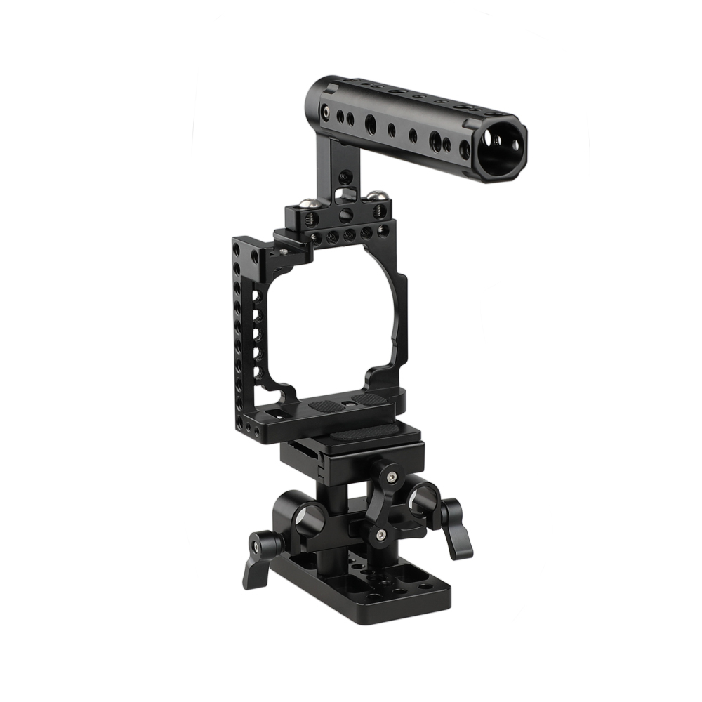 CAMVATE Cage With QR Baseplate Pack for Sony A6600 A6500 A6400 A6300 A6000