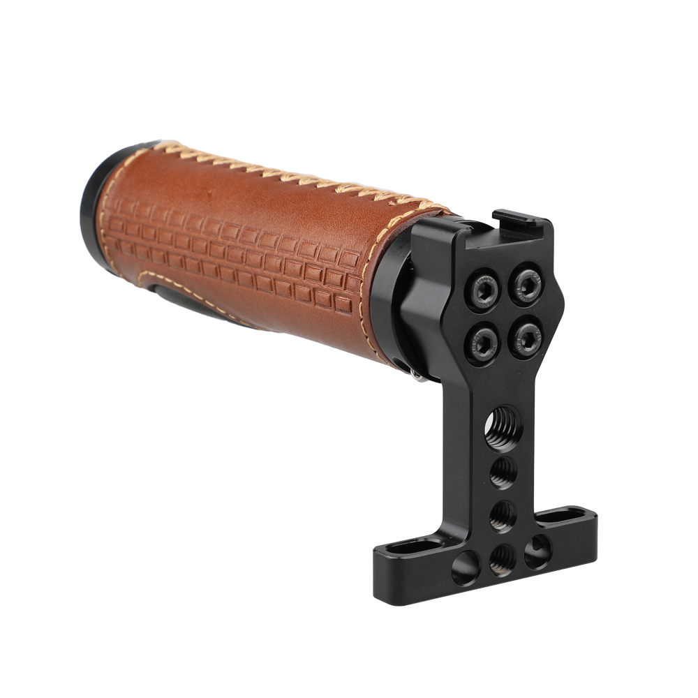 CAMVATE DSLR Top Handle (Leather Grip) for Camera Camcorde Cage Kit