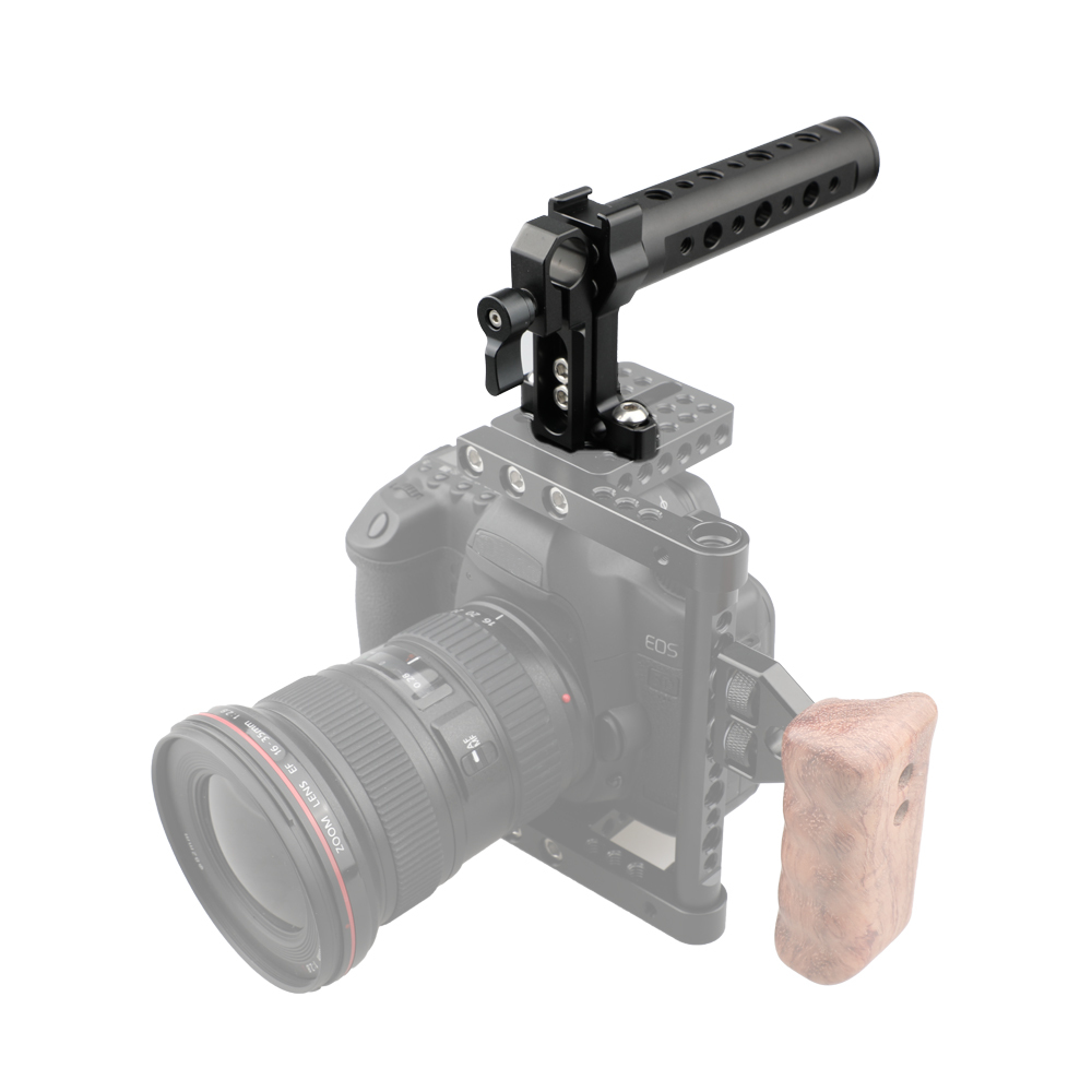 CAMVATE Top Cheese Handle with Rod Clamp (Black Wingnut) for GH5, 5DMarkIII