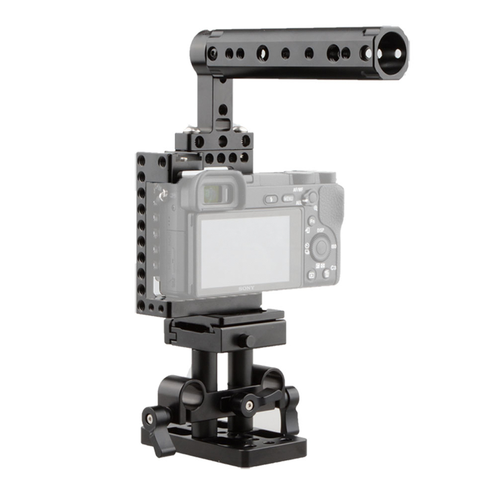 CAMVATE Cage With QR Baseplate Pack for Sony A6600 A6500 A6400 A6300 A6000