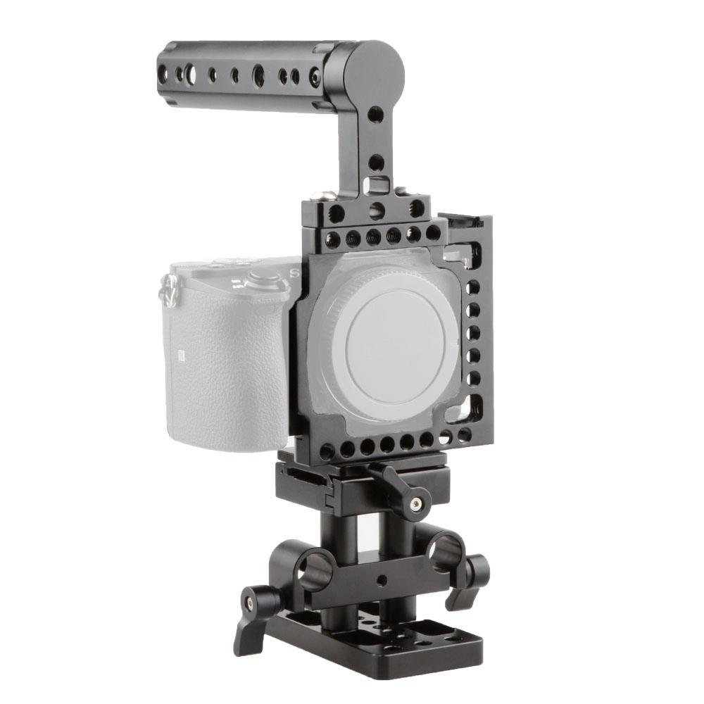 CAMVATE Cage With QR Baseplate Pack for Sony A6600 A6500 A6400 A6300 A6000