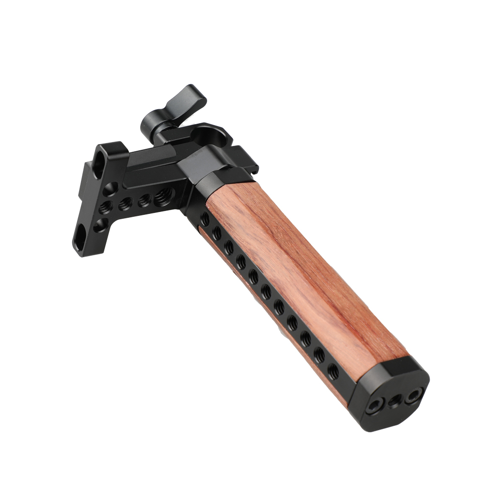 CAMVATE Top Cheese Handle Wooden Grip with Rod Clamp (Black Thumbscrew)