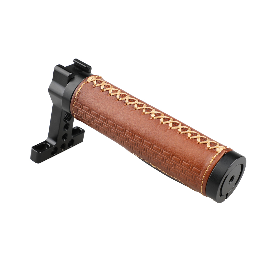 CAMVATE DSLR Top Handle (Leather Grip) for Camera Camcorde Cage Kit