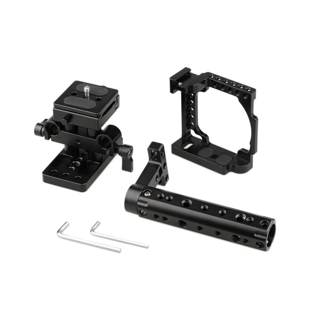 CAMVATE Cage With QR Baseplate Pack for Sony A6600 A6500 A6400 A6300 A6000