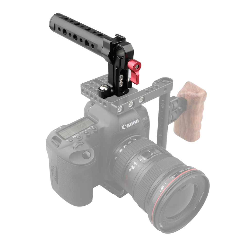 CAMVATE Top Cheese Handle with Rod Clamp (Red Wingnut) for GH5, 5DMarkIII