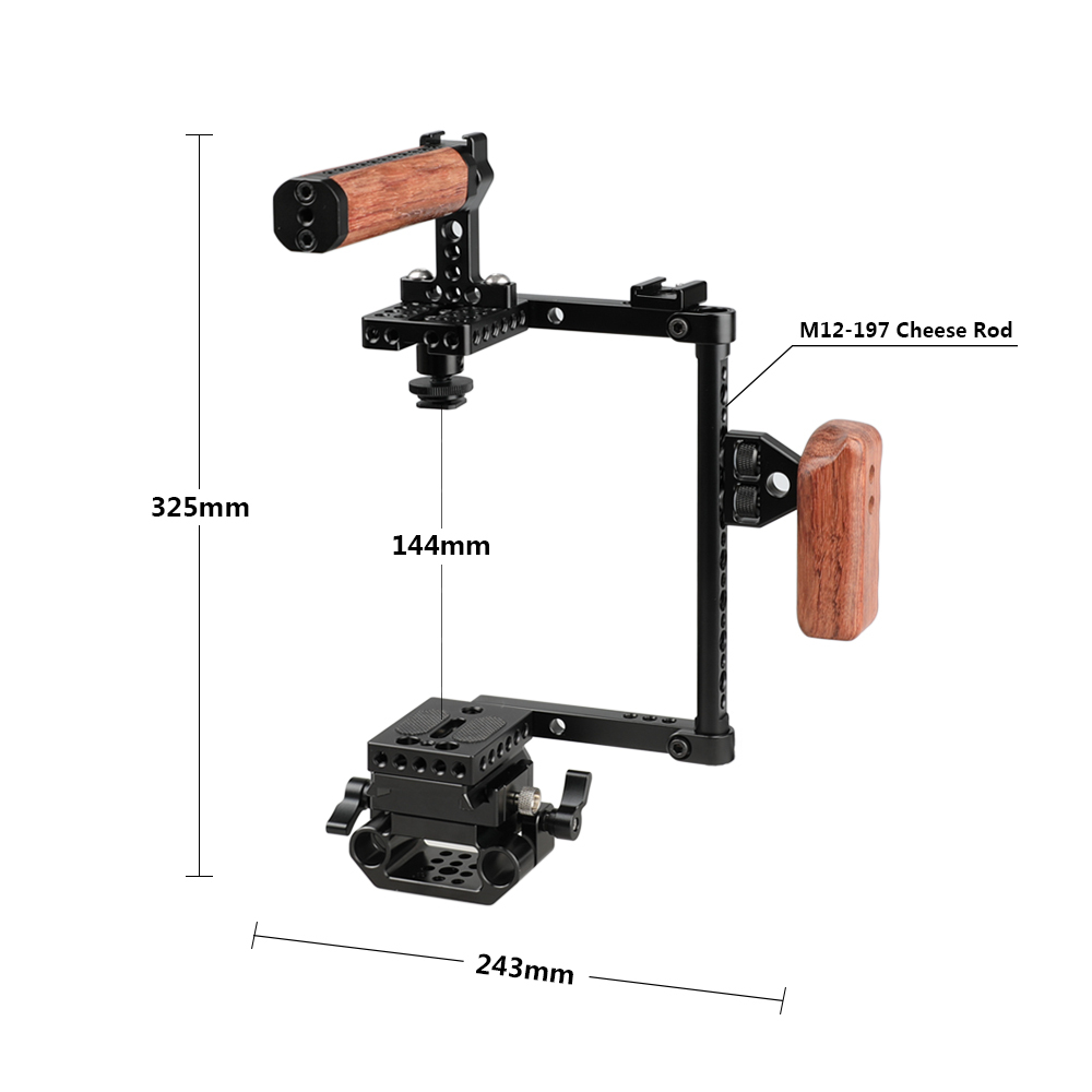 CAMVATE Quick Release Cage Kit (Right-sided Wooden Handle)