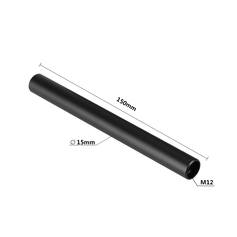 CAMVATE 15mm Rod Aluminum Anodized M12 Pipe 150mm Long (2 Tubes)