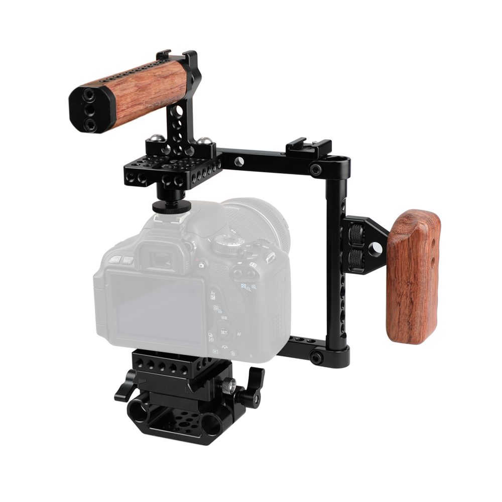 CAMVATE Quick Release Cage Kit (Right-sided Wooden Handle)