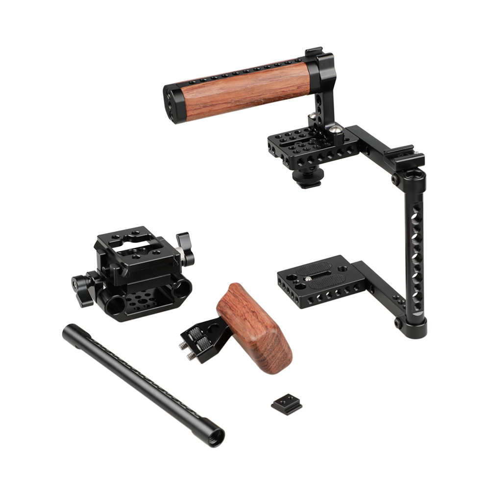 CAMVATE Quick Release Cage Kit (Right-sided Wooden Handle)