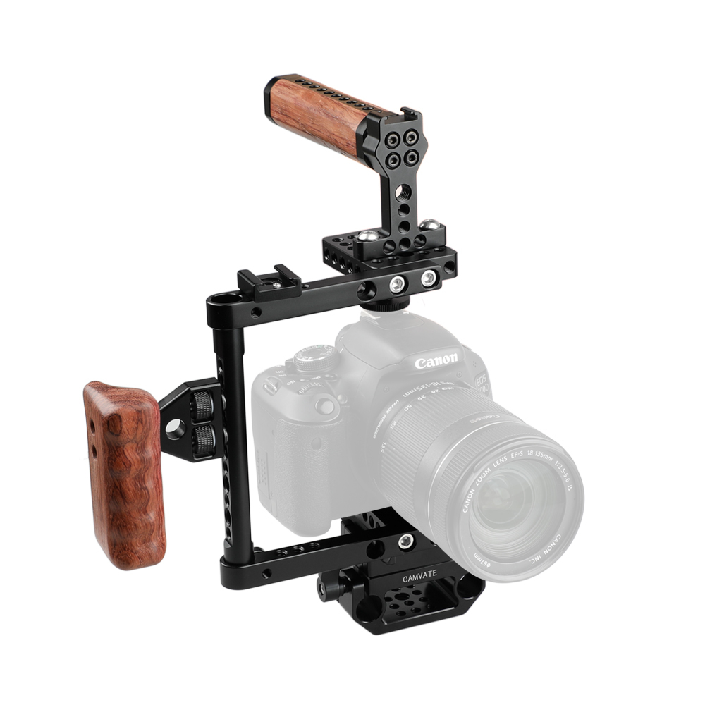 CAMVATE Quick Release Cage Kit (Right-sided Wooden Handle)