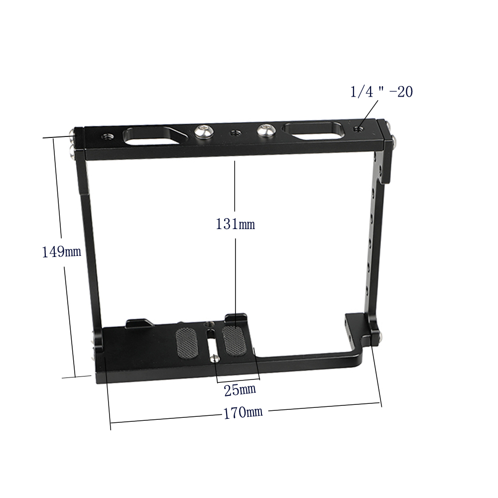 CAMVATE Universal Camera Cage Rig With Double Rod Setup