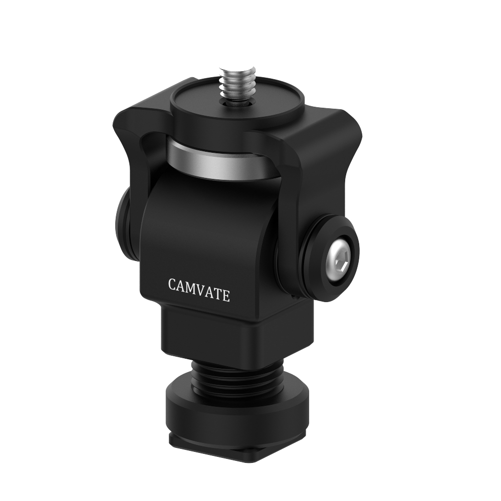 CAMVATE Adjustable Monitor Support Stand 360° Spinning With Shoe Mount (Custom Made)