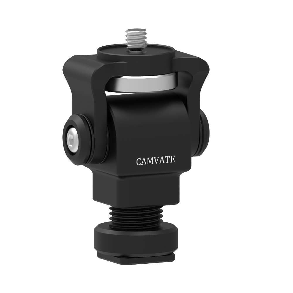 CAMVATE Adjustable Monitor Support Stand 360° Spinning With Shoe Mount (Custom Made)