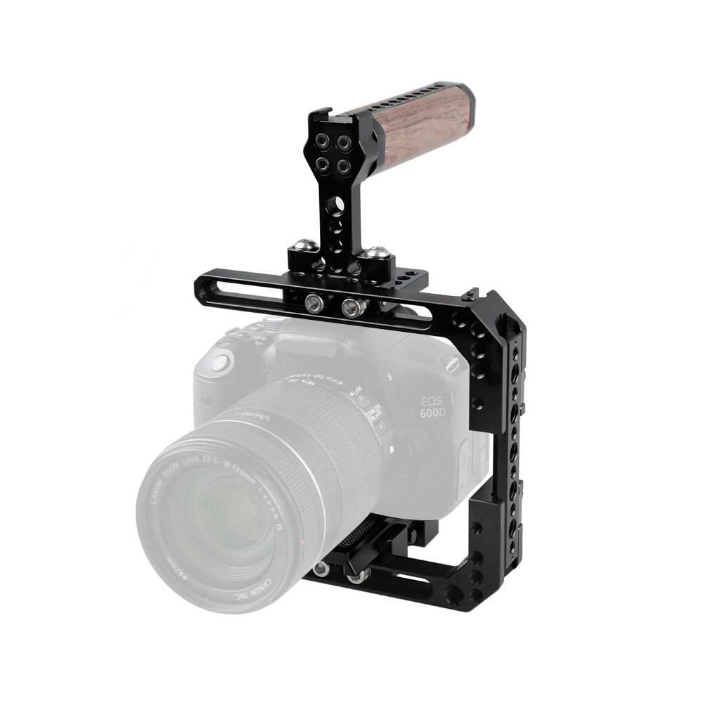 CAMVATE Standard Cage Kit Extendable For DSLR Cameras With QR Manfrotto Baseplate