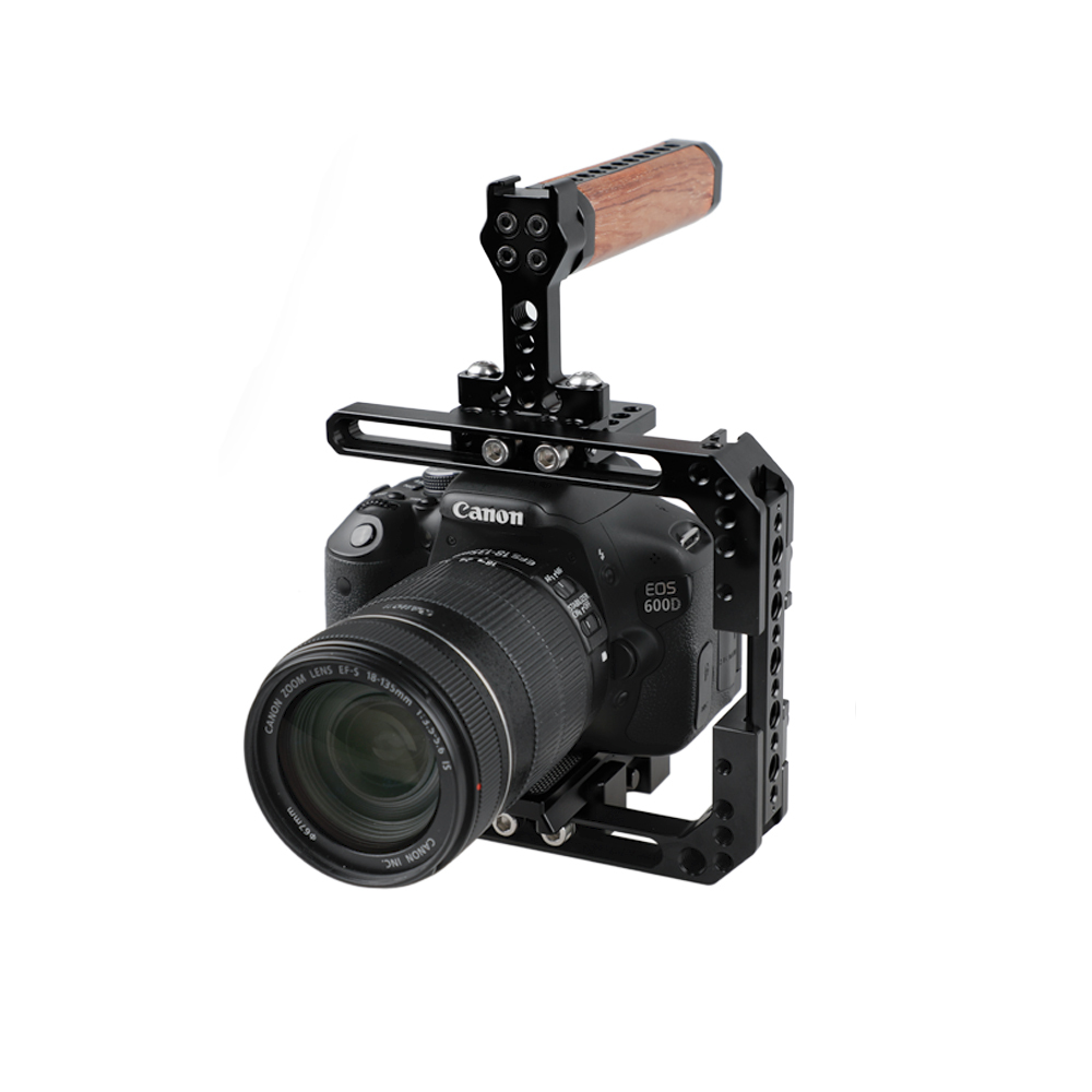 CAMVATE Standard Cage Kit Extendable For DSLR Cameras With QR Manfrotto Baseplate