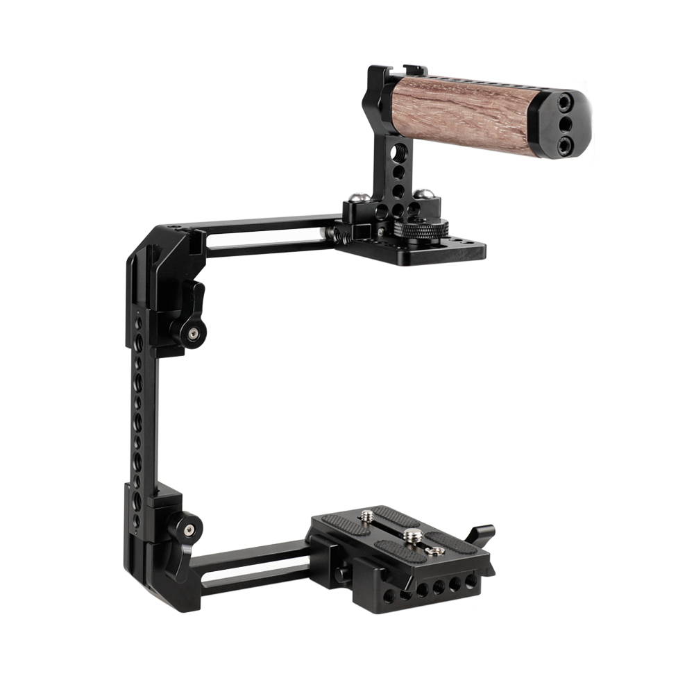 CAMVATE Standard Cage Kit Extendable For DSLR Cameras With QR Manfrotto Baseplate