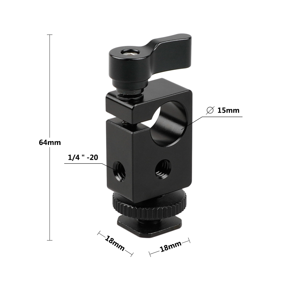 Camvate Rod Clamp with Hot Shoe Mount-0875