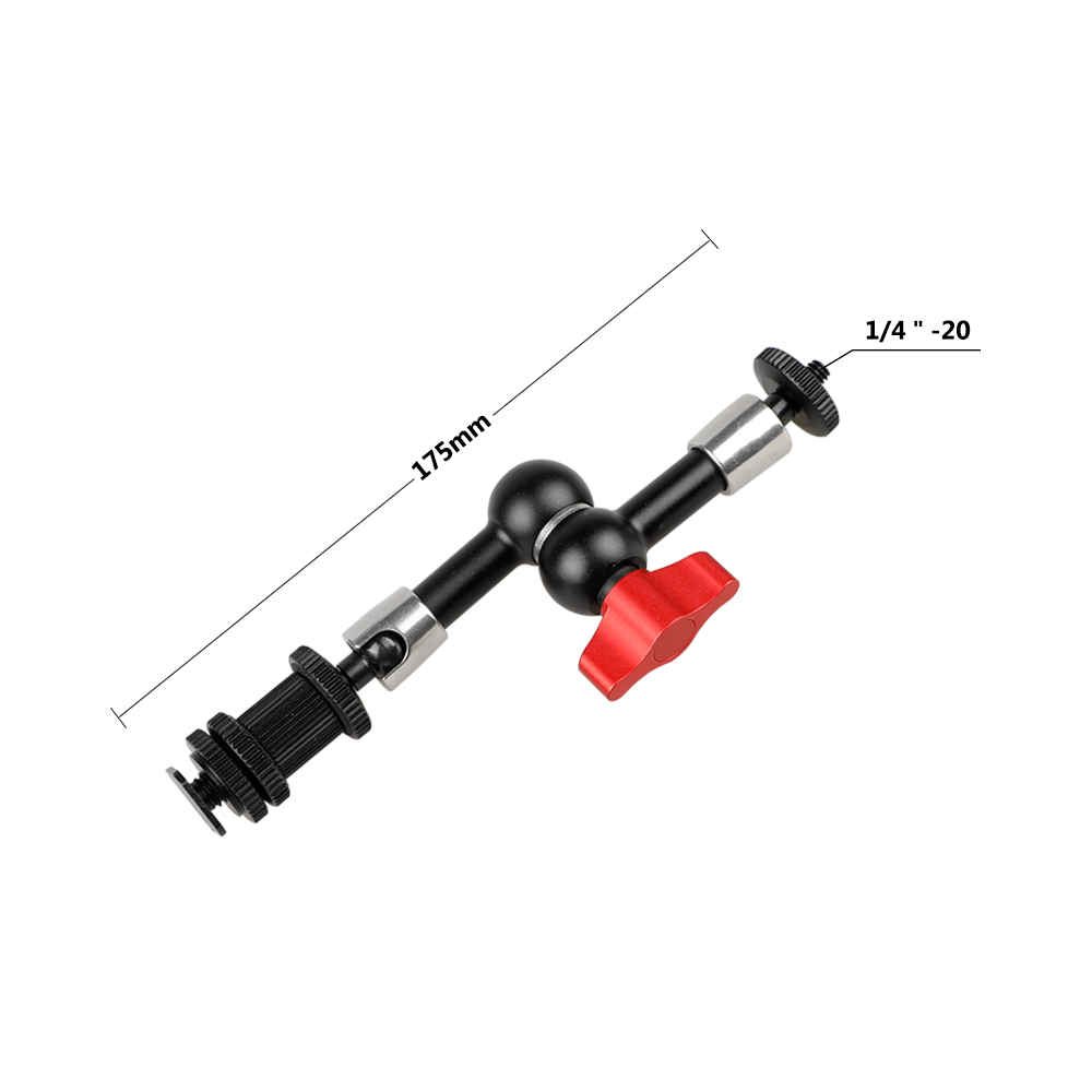 CAMVATE 7" Articulating Magic Arm + 1/4" Cold Hot Shot Mount fr Camera LED Light Monitor