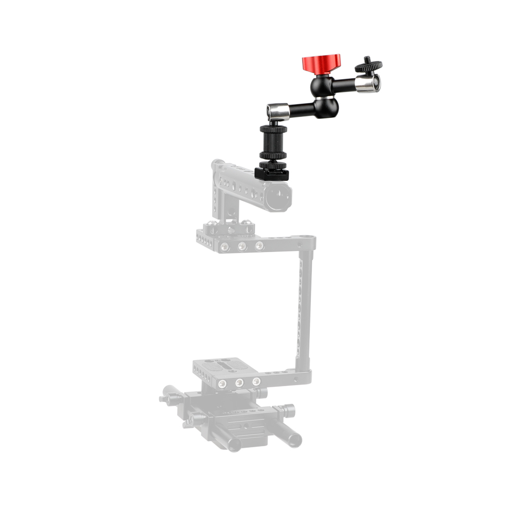 CAMVATE 7" Articulating Magic Arm + 1/4" Cold Hot Shot Mount fr Camera LED Light Monitor