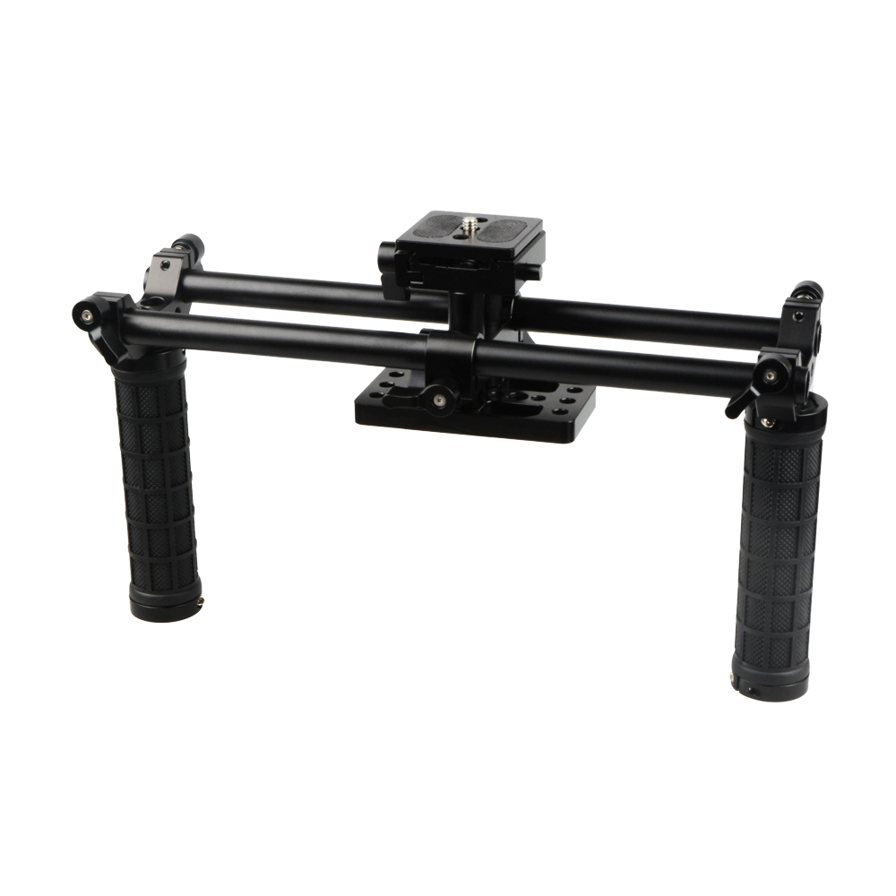 CAMVATE Double-rod System Cage Kit DSLR Camera Holder Universal Use