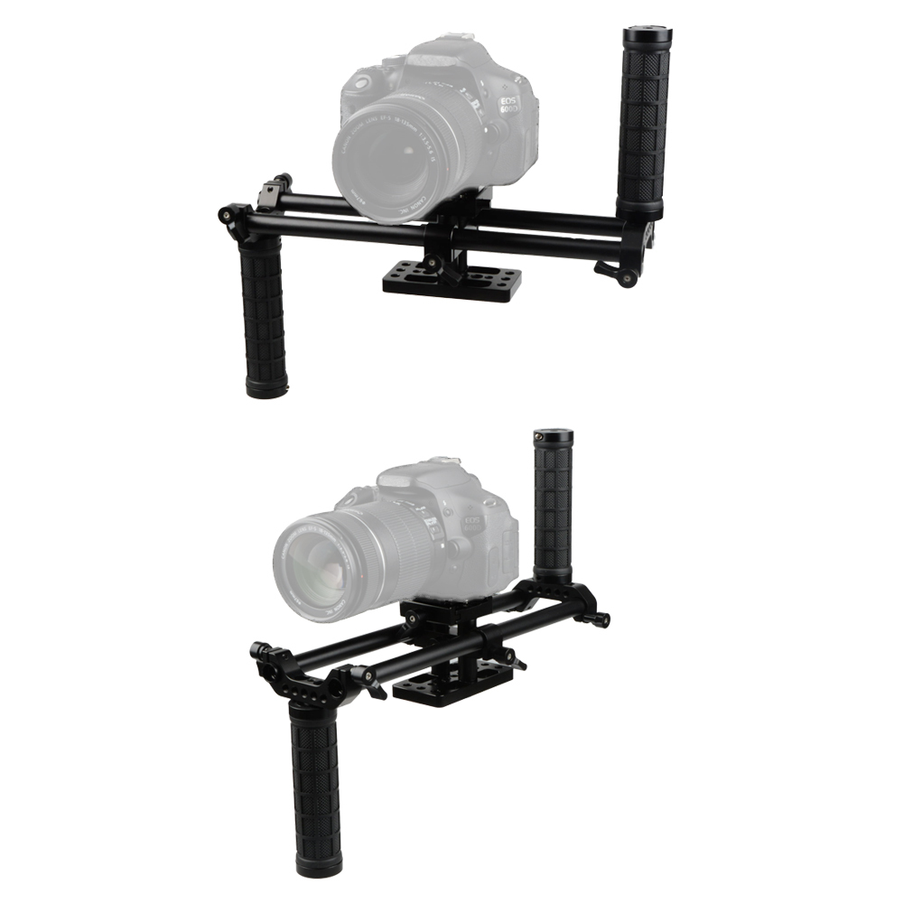 CAMVATE Double-rod System Cage Kit DSLR Camera Holder Universal Use